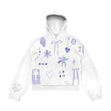 Ifomt Preppy Coastal Bow Hooded Sweatshirt
