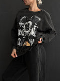 IFOMT Round Neck Casual Distressed Pullover Sweater