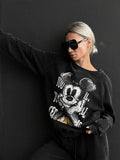 IFOMT Round Neck Casual Distressed Pullover Sweater