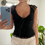 IFOMT Ruwayda V-Neck Lace Top