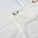 IFOMT Vivien Mesh Tank Top with Bow Detail