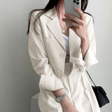 business casual outfits for women Pink Suit Jacket for Women 2024 Spring and Autumn Small Fried Street New Korean Style Casual Suit Jacket for Women