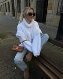 IFOMT Fluffy Long-sleeved Turtleneck Sweater