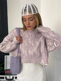 IFOMT Loose Casual Knitted Pullover Sweater