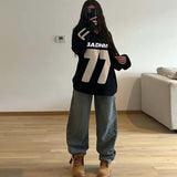 IFOMT Casual Oversized Jersey Pullover Sweater