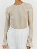 IFOMT Long Sleeve Round Neck Knitted Sweater