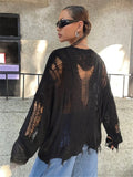 IFOMT Loose Streetwear Hollow Design Sweater