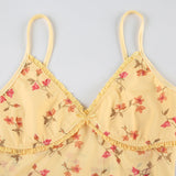 IFOMT Cara Floral Print Mesh Tank Top