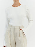 IFOMT Long Sleeve Round Neck Knitted Sweater