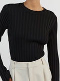 IFOMT Long Sleeve Round Neck Knitted Sweater