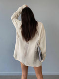 IFOMT Hollow Knitted Pullover Hole Sweater