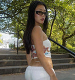 IFOMT Reese Floral Print Strapless Top
