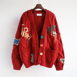 IFOMT Loose Knitted Embroidered Sweater