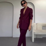 2000s fashion Fall 2024 Women's Lapel Elegant Suit Commuter Trousers Two-Piece Suit