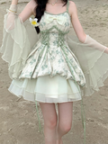 Ifomt Bow Flower Bud Princess Corset Dress