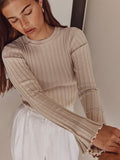 IFOMT Long Sleeve Round Neck Knitted Sweater