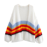 IFOMT Striped Long-sleeved Casual Loose Sweater