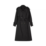 cute casual outfits for fall Black Trench Coat Women's Mid-Length 2024 Spring and Autumn Korean Style Loose Casual British Style Small Spring and Autumn Coat