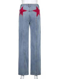 IFOMT Back Star Patchwork Jeans