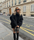 IFOMT Fluffy Long-sleeved Turtleneck Sweater