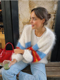 IFOMT Striped Long-sleeved Casual Loose Sweater