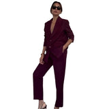 2000s fashion Fall 2024 Women's Lapel Elegant Suit Commuter Trousers Two-Piece Suit