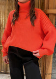 IFOMT Loose Fit High-necked Wool Knitted Sweater
