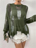 IFOMT Loose Streetwear Hollow Design Sweater
