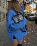 IFOMT Fluffy Long-sleeved Turtleneck Sweater