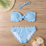 IFOMT Sexy Bandeau Bikinis 2024 Women Brazilian Swimsuit Solid Swimwear Female Summer Beachwear Bathing Swimming Suit Bequine