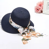 IFOMT Women's summer Korean version sun hat with bow decoration for outings, sun hat for sun protection, beach beach grass cap