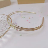 IFOMT New Thin Gold Color Headbands Women Multilayer Alloy Hair Hoop Double Root Metal Hair Bands Hair Accessories Smooth Head Hoop