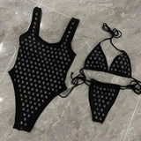 IFOMT 2024 newest Fashion brand Women swimwears diamonds letters Swimwear Women swimsuits lady bikinis suits S M L XL