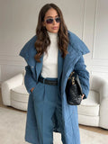 IFOMT Long Cotton-padded Jacket For Women Autumn Winter New Warm Loose With Belt Parkas Coat Female Clothes Solid Color Casual