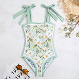 IFOMT New Vintage Printed Double-sided Wear Swimming Bathing Suit Women Bandage Sexy One Piece Swimsuit Beachwear Swimwear Woman