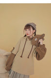Ifomt 4XL Harajuku Aesthetic Bear Anime Hoodie Women Korean Kawaii Crewneck Long Sleeve Oversize Streetwear Kpop Y2K Winter Cloth Top