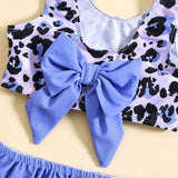 IFOMT 2024 New Girls Swimsuit for Children Summer Beach Two-Piece Suits Kids Swim Clothing Backless Sleeveless Breathable Swimwear