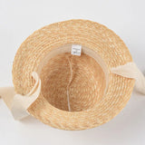 IFOMT New Style Strap Straw Stalk Fashion Sling Sun Hat Women's Spring and Summer Sun Protection Beach Vintage Hepburn Style Straw Hat