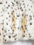 IFOMT Fashion Leopard Print Fluffy Faux Fur Coat For Women Loose Long Sleeve Lapel Short Jacket Luxury Thick High Street Outerwear