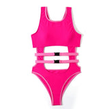 IFOMT Sexy Rose Red Cut Out Monokini Swimsuit One Piece Swimwear Woman 2024 Bandage Bathers High Cut Bathing Swimming Suit for Women