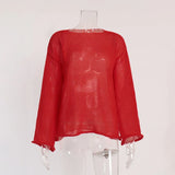 IFOMT Transparent Knit Sweater