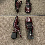 IFOMT  African Woman Shoe Mary Jane Summer High Heels Chunky Sandals Navy Blue Pumps Sweet 2024 Burgundy Straps Lolita Closed Black Bei