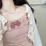 IFOMT Kawaii Candy Color Crop Top Women Japanese Lolita Sweet Tank  Boe Ruffle Short Tee Shirt All Match Cute s 2024