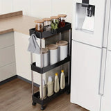 IFOMT  Bathroom Storage Rack With Wheels, 3/4 Layer Rolling Utility Cart, Bathroom Storage Organizer, Multi-purpose Utility Cart