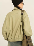 Ifomt American Bf Hip Hop Moto Pu Jacket Streetwear Harajuku Women Biker Coat Vintage All Match Faux Leather Pockets Outwear New