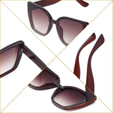 IFOMT 2024 new large frame sunglasses for trendy women, popular on the internet, cat's eye sunglasses for women, Korean version