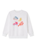 IFOMT Y2k Grunge Sweatshirts Women Cute Fruits Graphic Oversized Hoodies Crew Neck Loose Fit Pullover Tops Aesthetic Streetwear