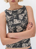 IFOMT Y2k Print Tank Top for Women Sleeveless Aesthetic Camisole Graphic Baby Tees Slim Fitted Strappy Shirts