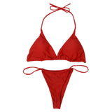 IFOMT Sexy Micro Bikini Sets Thong Triangle Swimsuit Brazlian Bathing Suit Summer Solid Swimwear Biquini Swimming Pool Beachwear 2023