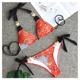 IFOMT Summer Sexy Print Bikinis 2024 Women's Swimwear Female Swimsuit Swimming Bathing Suits Brazilian Bikini Set Beachwear Bather